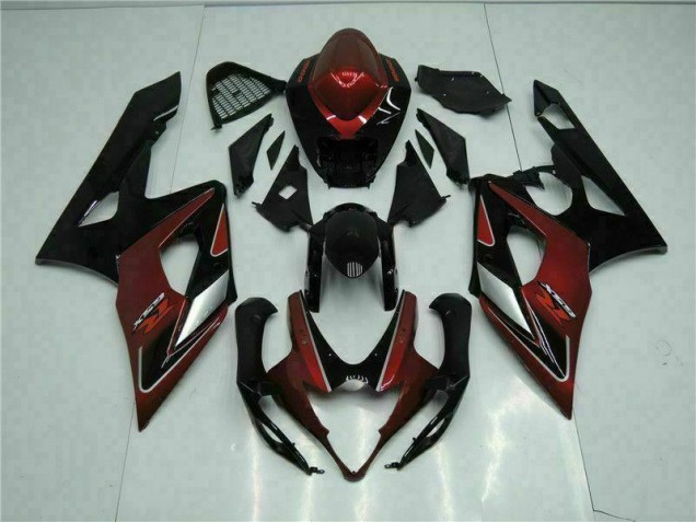 Rouge Noir Kit Carénages Motos & Plastique GSXR 1000 K5 2005-2006 Rouge Noir Kit Carénages Motos & Plastique GSXR 1000 K5 2005-2006