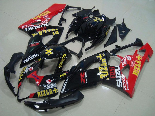 Noir Rouge Rizla Carénage Moto GSXR 1000 K5 2005-2006 Noir Rouge Rizla Carénage Moto GSXR 1000 K5 2005-2006