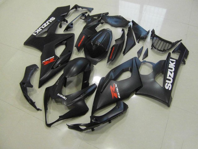 Noir Mat avec Blanc Décalque Carénage Moto GSXR 1000 K5 2005-2006 Noir Mat avec Blanc Décalque Carénage Moto GSXR 1000 K5 2005-2006