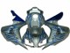 Bleu Flamme Argent Carénage Moto CBR 1000 RR 2006-2007 Bleu Flamme Argent Carénage Moto CBR 1000 RR 2006-2007