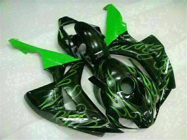 Vert Flamme Noir Carénage Moto CBR 1000 RR 2006-2007 Vert Flamme Noir Carénage Moto CBR 1000 RR 2006-2007