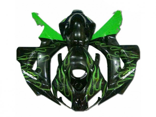 Vert Flamme Noir Carénage Moto CBR 1000 RR 2006-2007 Vert Flamme Noir Carénage Moto CBR 1000 RR 2006-2007