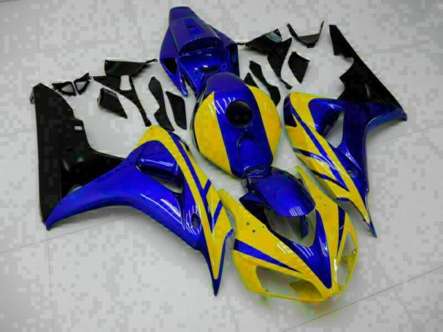 Bleu Jaune Carénage Moto CBR 1000 RR 2006-2007 Bleu Jaune Carénage Moto CBR 1000 RR 2006-2007