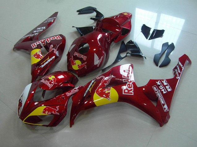 Rouge Bonbon Red Bull Carénage Moto CBR 1000 RR 2006-2007