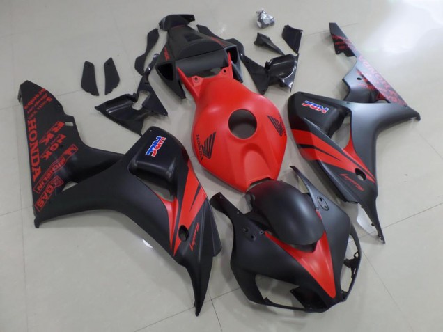 Rouge et Noir Mat Carénage Moto CBR 1000 RR 2006-2007