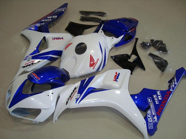 Blanc et Bleu Carénage Moto CBR 1000 RR 2006-2007 Blanc et Bleu Carénage Moto CBR 1000 RR 2006-2007