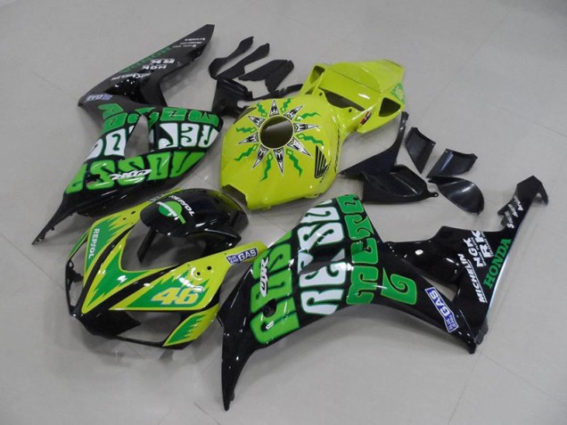 Jaune Vert Rossi Carénage Moto CBR 1000 RR 2006-2007 Jaune Vert Rossi Carénage Moto CBR 1000 RR 2006-2007
