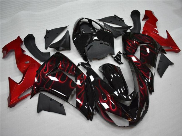 Rouge Flamme Carénage Moto ZX10R 2006-2007 Rouge Flamme Carénage Moto ZX10R 2006-2007