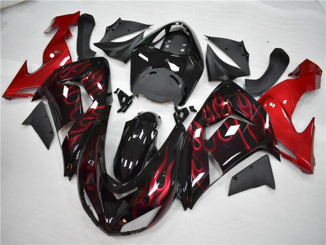 Rouge Flamme Carénage Moto ZX10R 2006-2007 Rouge Flamme Carénage Moto ZX10R 2006-2007