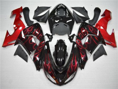 Rouge Flamme Carénage Moto ZX10R 2006-2007