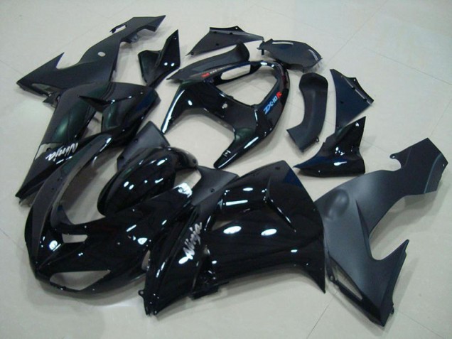 Noir Brillant Noir Mat Carénage Moto ZX10R 2006-2007 Noir Brillant Noir Mat Carénage Moto ZX10R 2006-2007