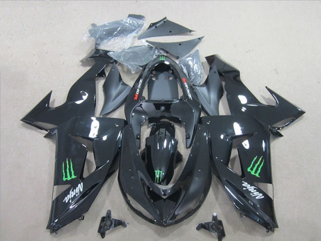 Noir Vert Monster Ninja Carénage Moto ZX10R 2006-2007 Noir Vert Monster Ninja Carénage Moto ZX10R 2006-2007