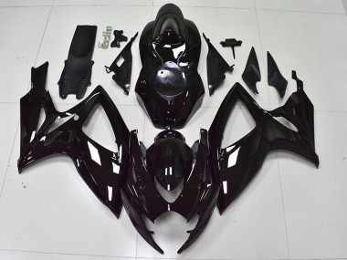 Noir Brillant Carénage Moto GSXR 600 / 750 K6 2006-2007