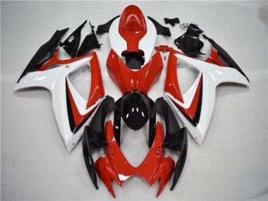 Rouge Noir Carénages Moto GSXR 600 / 750 K6 2006-2007