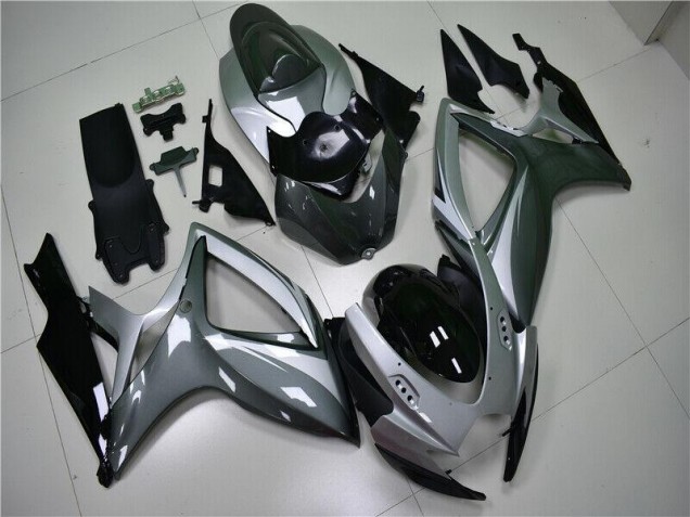 Argent Gris Carénages Moto GSXR 600 / 750 K6 2006-2007 Argent Gris Carénages Moto GSXR 600 / 750 K6 2006-2007