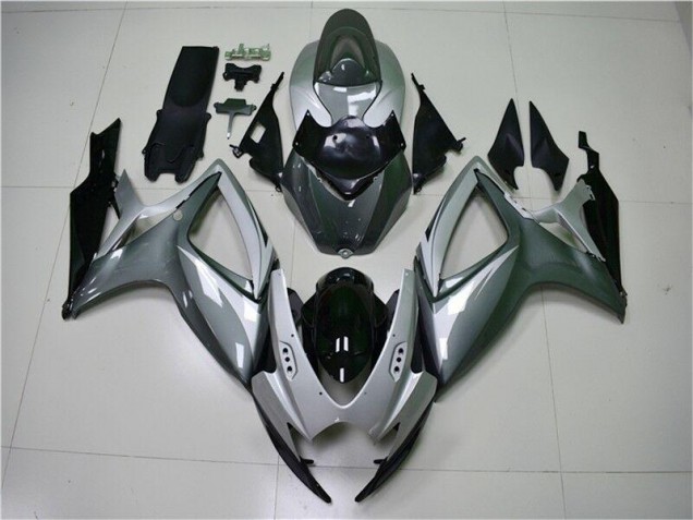 Argent Gris Carénages Moto GSXR 600 / 750 K6 2006-2007 Argent Gris Carénages Moto GSXR 600 / 750 K6 2006-2007