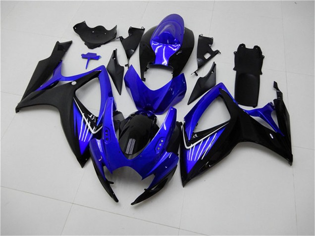Bleu Noir Carénage Moto GSXR 600 / 750 K6 2006-2007 Bleu Noir Carénage Moto GSXR 600 / 750 K6 2006-2007