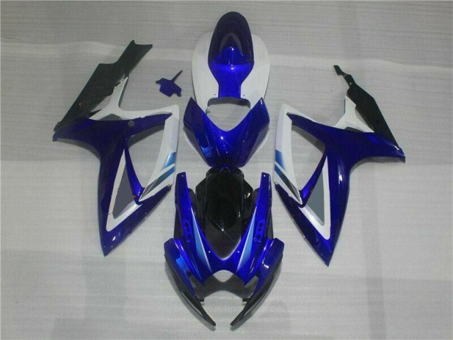 Bleu Blanc Carénage Moto GSXR 600 / 750 K6 2006-2007 Bleu Blanc Carénage Moto GSXR 600 / 750 K6 2006-2007