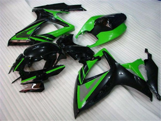 Vert Noir Carénage Moto GSXR 600 / 750 K6 2006-2007 Vert Noir Carénage Moto GSXR 600 / 750 K6 2006-2007