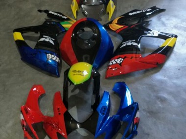 Rouge Bleu Carénage Moto GSXR 600 / 750 K6 2006-2007