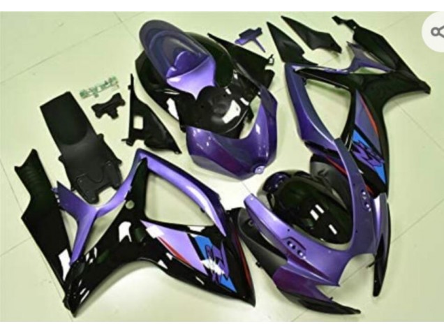 Violet Noir Carénage Moto GSXR 600 / 750 K6 2006-2007