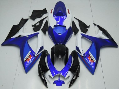 Blanc Bleu Carénage Moto GSXR 600 / 750 K6 2006-2007