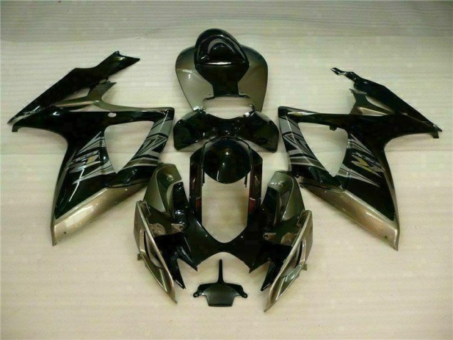 Noir Gris Carénages Moto GSXR 600 / 750 K6 2006-2007