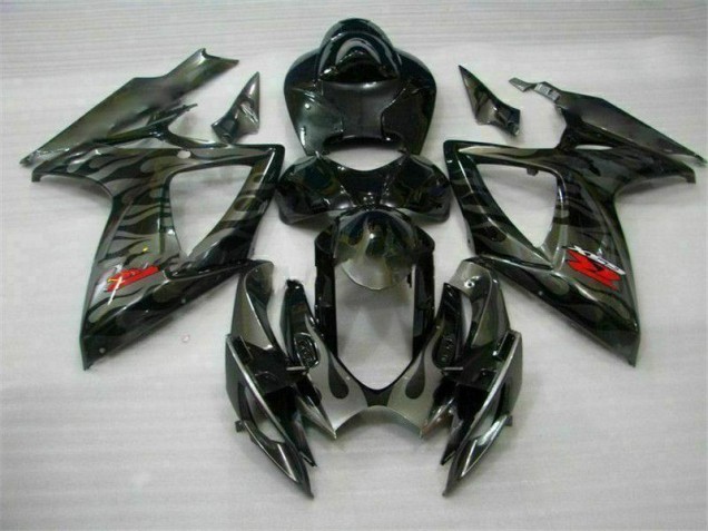 Noir Kit Carénages Motos Complet GSXR 600 / 750 K6 2006-2007 Noir Kit Carénages Motos Complet GSXR 600 / 750 K6 2006-2007