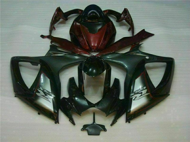 Noir Rouge Carénage Moto GSXR 600 / 750 K6 2006-2007 Noir Rouge Carénage Moto GSXR 600 / 750 K6 2006-2007