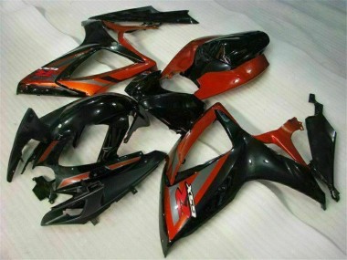 Noir Rouge Carrosserie Moto GSXR 600 / 750 K6 2006-2007