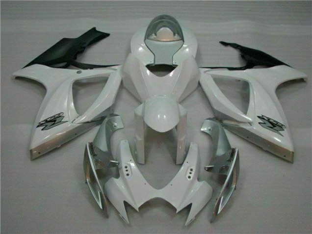 Blanc Argent Carénage Moto GSXR 600 / 750 K6 2006-2007