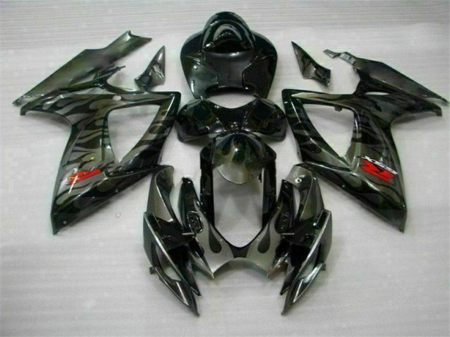 Noir Kit Carénages Motos & Plastique GSXR 600 / 750 K6 2006-2007