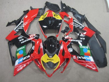 Noir Rouge Jaune Jomo Carénage Moto GSXR 600 K6 2006-2007