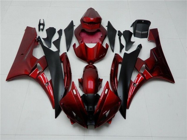 Rouge Noir Carénages Moto R6 2006-2007