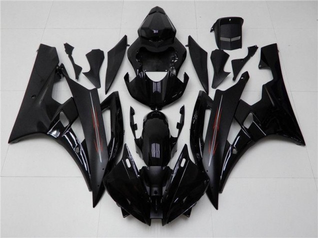 Brillant Noir Mat Carénage Moto R6 2006-2007 Brillant Noir Mat Carénage Moto R6 2006-2007