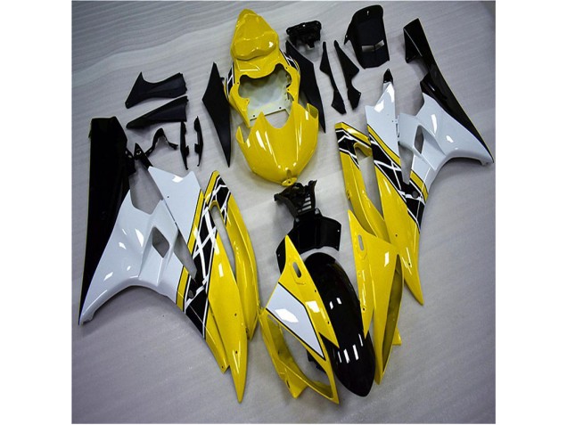 Jaune Blanc Noir Carénage Moto R6 2006-2007