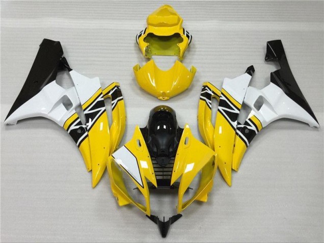 Jaune Blanc Noir Carénage Moto R6 2006-2007