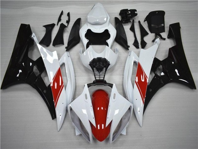 Rouge Blanc Noir Carénage Moto R6 2006-2007