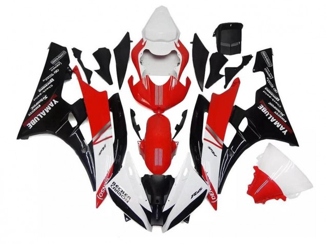 Blanc Rouge Noir Carénages Moto R6 2006-2007 Blanc Rouge Noir Carénages Moto R6 2006-2007
