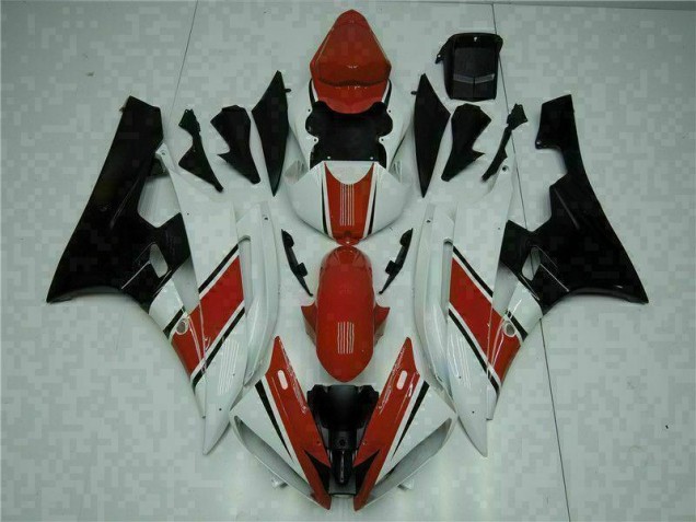 Rouge Blanc Kit Carénages Motos R6 2006-2007