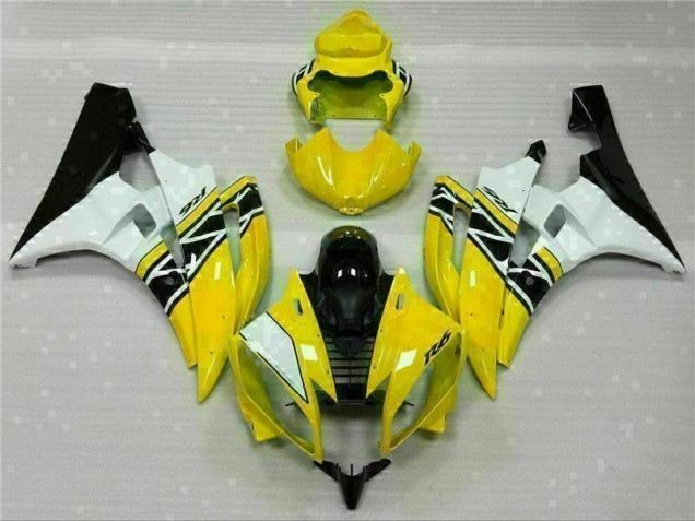Jaune Blanc Noir Carénages Moto R6 2006-2007 Jaune Blanc Noir Carénages Moto R6 2006-2007