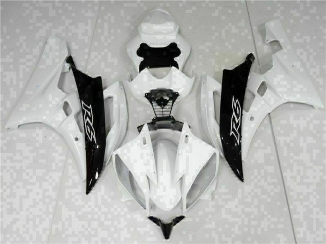 Blanc Noir Carénage Moto R6 2006-2007 Blanc Noir Carénage Moto R6 2006-2007