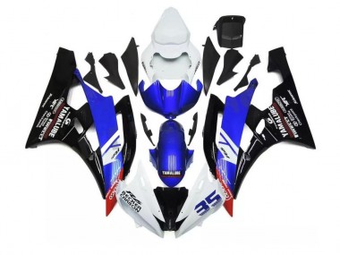 Bleu Blanc Kit Carénages Motos Complet R6 2006-2007