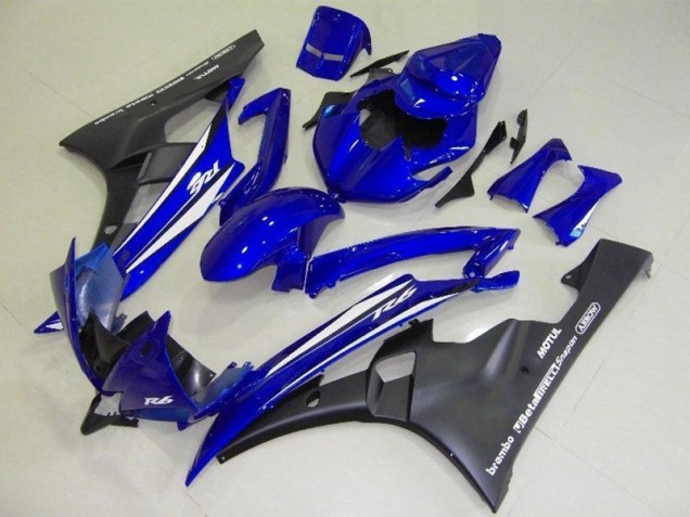 Bleu Noir Carénage Moto R6 2006-2007