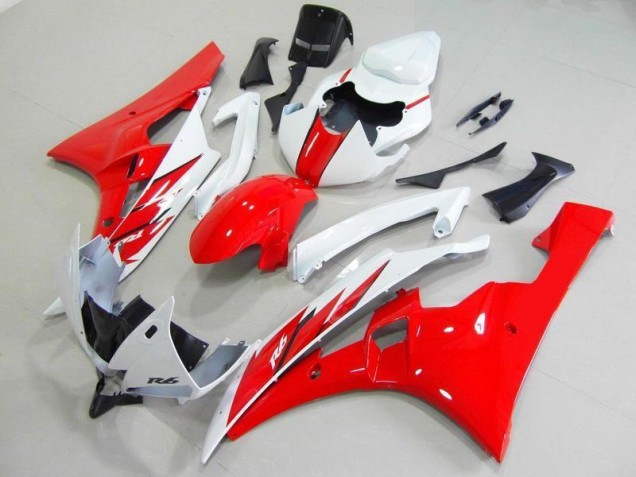 Rouge Blanc Kit Carénages Motos & Plastique R6 2006-2007 Rouge Blanc Kit Carénages Motos & Plastique R6 2006-2007