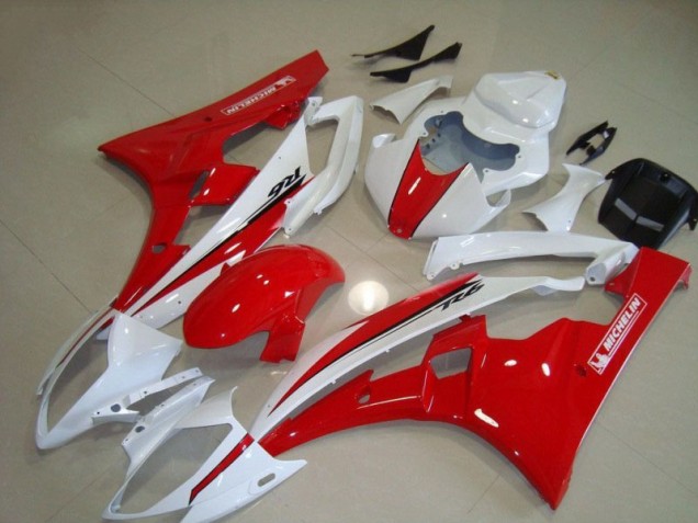 Rouge Blanc Carénage Moto R6 2006-2007 Rouge Blanc Carénage Moto R6 2006-2007