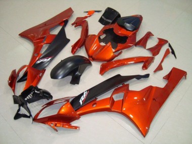 Orange Noir Mat Carénages Moto R6 2006-2007