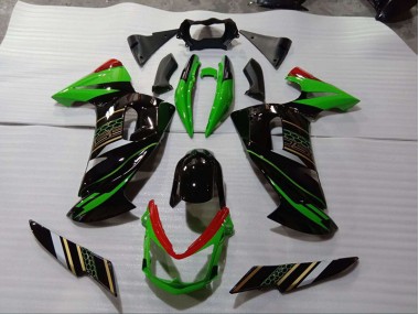 Vert Noir Carénage Moto EX650 2006-2008