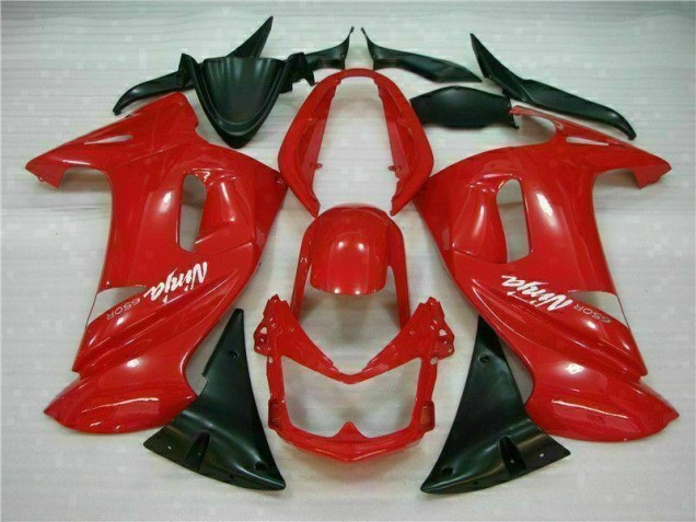 Brillant Rouge Carénage Moto EX650 2006-2008 Brillant Rouge Carénage Moto EX650 2006-2008