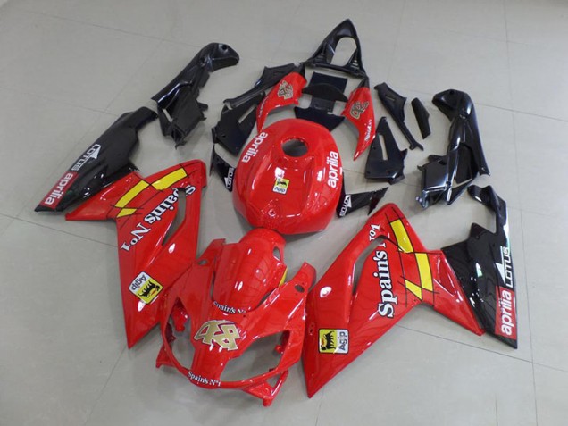 Rouge et Noir Carénage Moto RS 125 2006-2011 Rouge et Noir Carénage Moto RS 125 2006-2011
